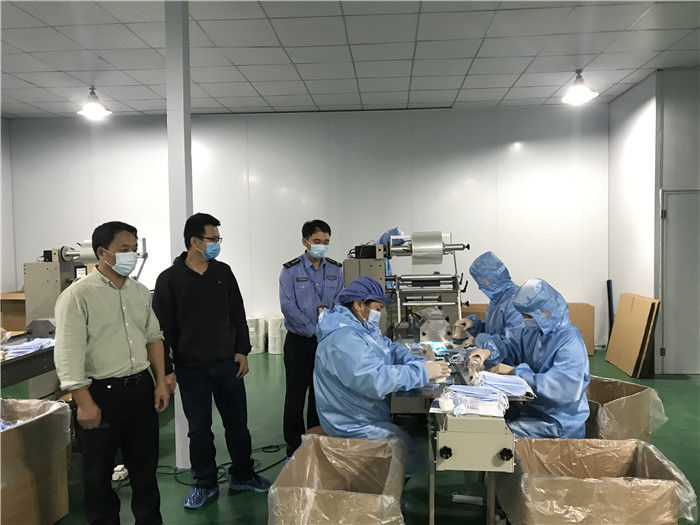 北滘：开展口罩生产企业帮扶工作