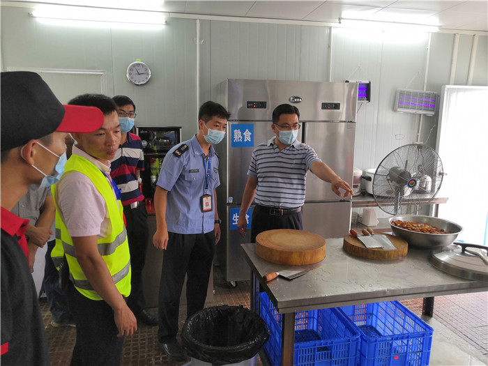 守护食品安全！北滘开展工地食堂检查