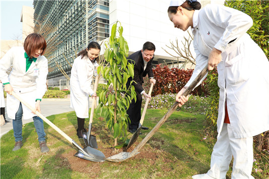 新医院全面启用，植树纪念播种希望