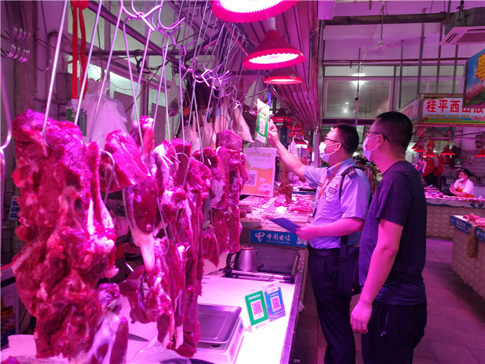 乐从开展市场限塑检查暨牛肉价格监测工作