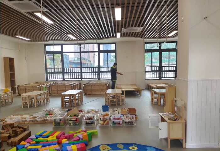 陈村这两所新学校开展空气净化治理