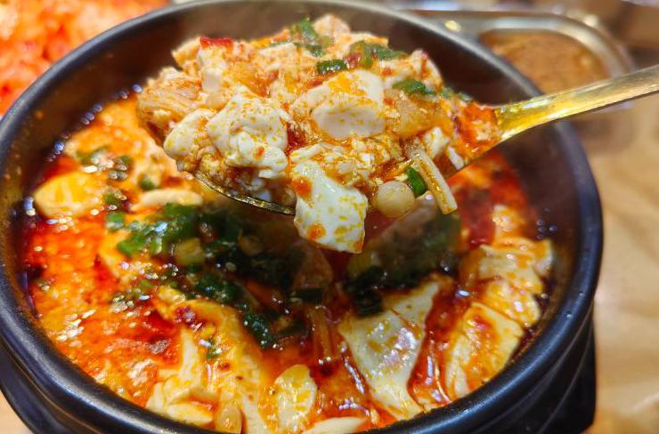 夏天来一碗辣fufu的豆腐汤，上瘾！