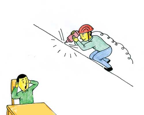 工地噪音如雷 苦了附近师生