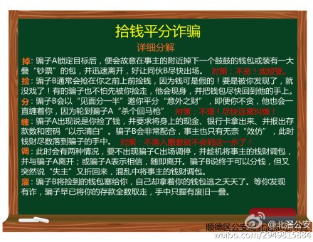 拾钱平分诈骗六步骤