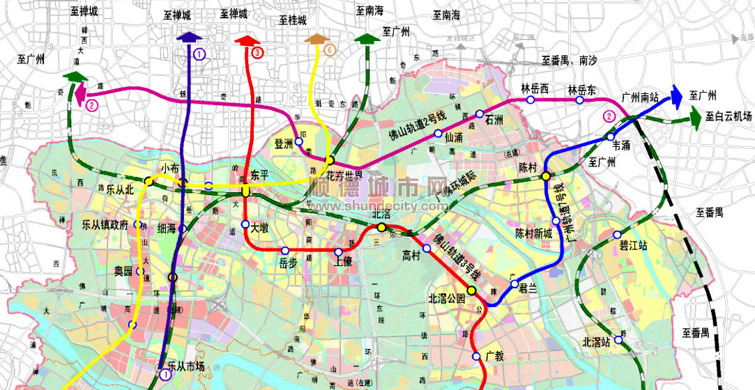 顺德地铁13号线规划图图片