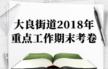 大良街道2018年重点工作期末考卷_顺德城市网