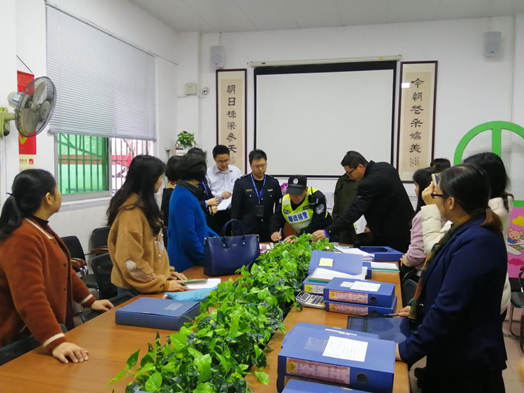 开学首日，勒流开展安全检查为师生护航