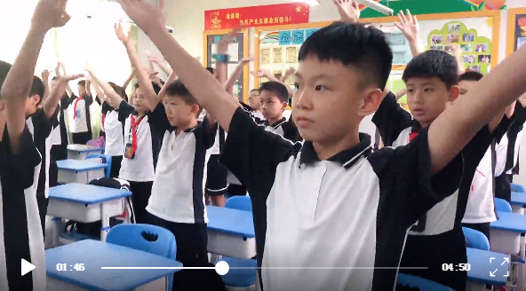 运动抗疫！北海小学室内操阳光满满