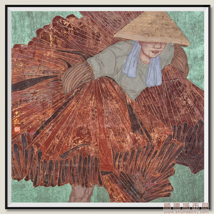 作品《砥砺前行》在本届大赛中获得美术组一等奖（图片来自受访者）.jpg