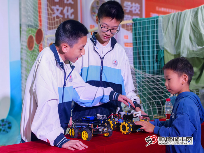 乐从第一实验学校的玩具车吸引了小朋友的目光。.jpg