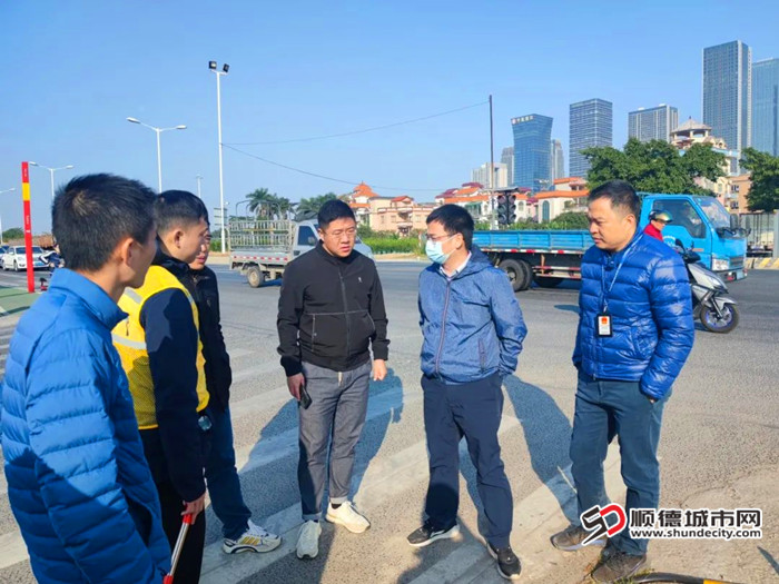 乐从镇党委副书记、镇长陈子荣（右二）到现场了解“百千万工程”开展情况。.jpg