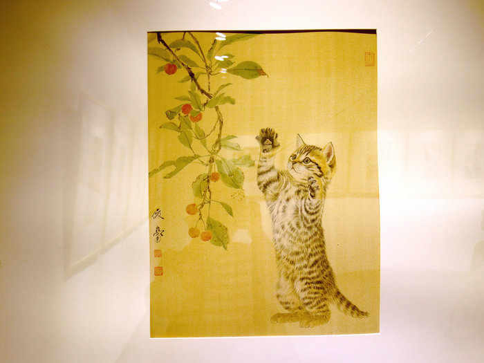 被这只“猫”圈粉了！去勒流黄连看一次令人快乐的画展