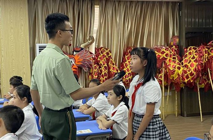 退役军人进校园，点亮陈村开学季
