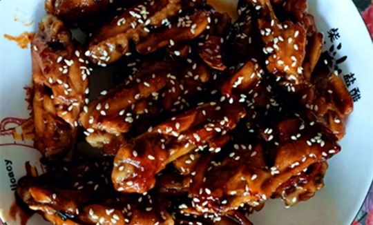 橙皮蜜汁鸡翅，春天般甜美的味道