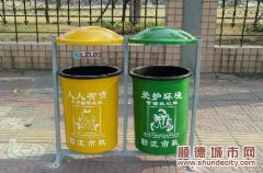 环保垃圾桶换妆，垃圾分类更方便
