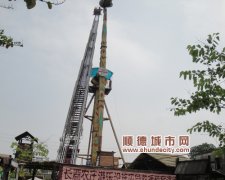 长鹿农庄游客“被困”半空 原来是演练